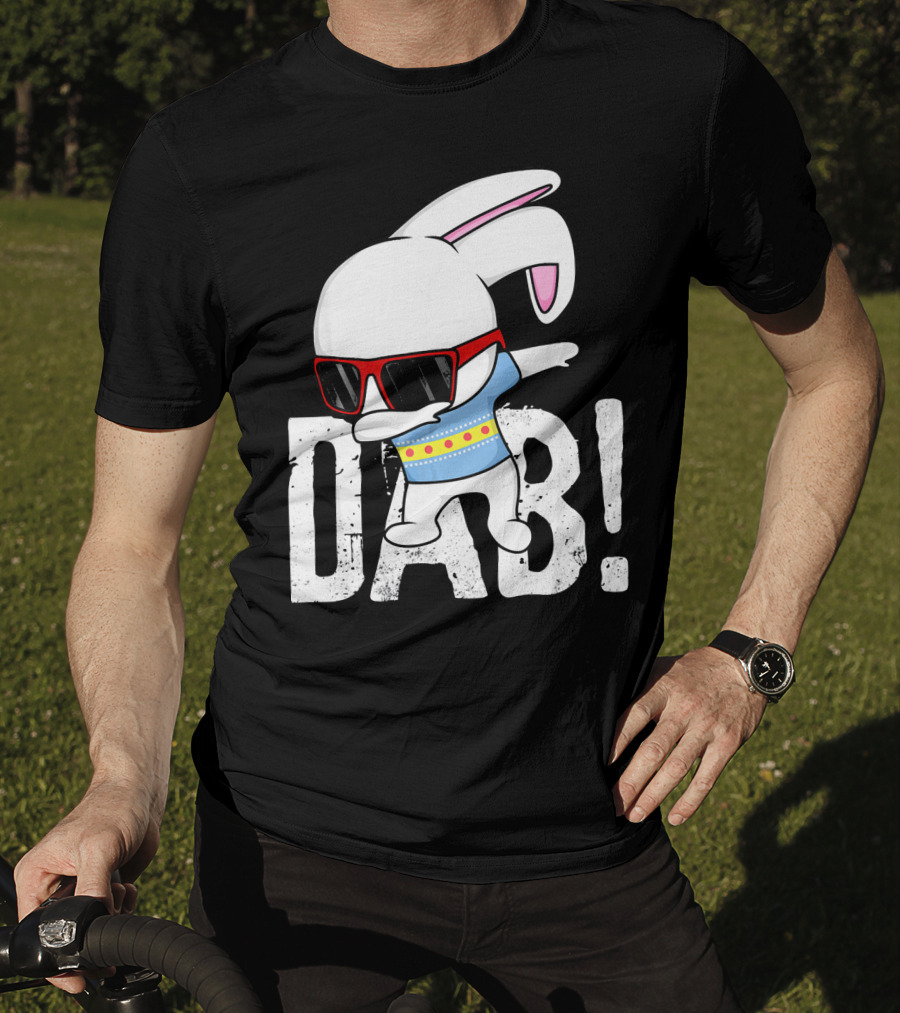 Dabbing Bunny Hip Hop Easter Dab With Sunglasses T-Shirt