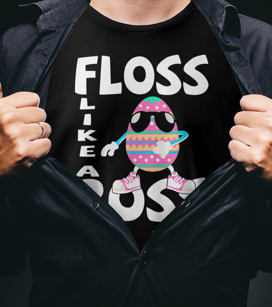 Floss Like A Boss Cute Flossing Easter Egg T-Shirt