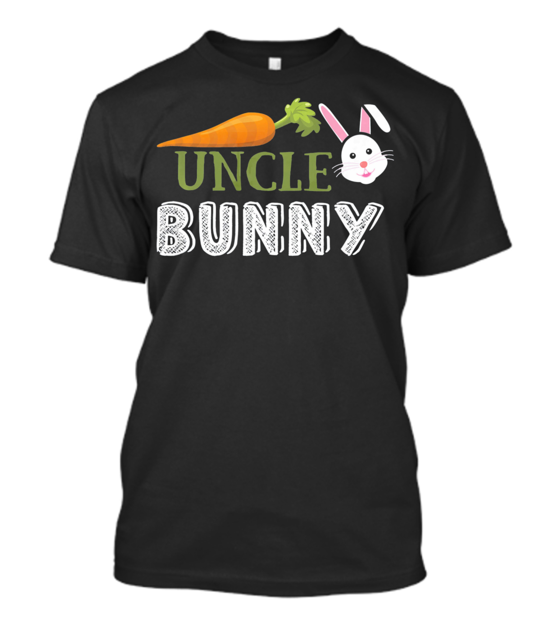 Uncle Bunny Easter Carrot Rabbit Head T-Shirt