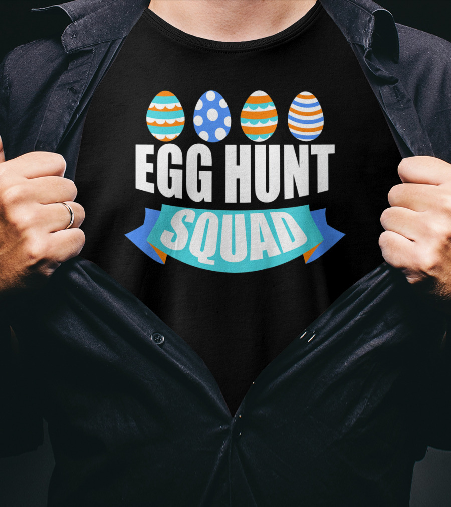 Kids Easter Egg Hunt Squad Boy Egg Hunt T-Shirt