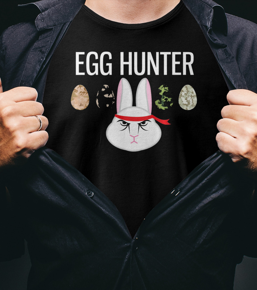 Egg Hunter Ninja Bunny Easter T-Shirt