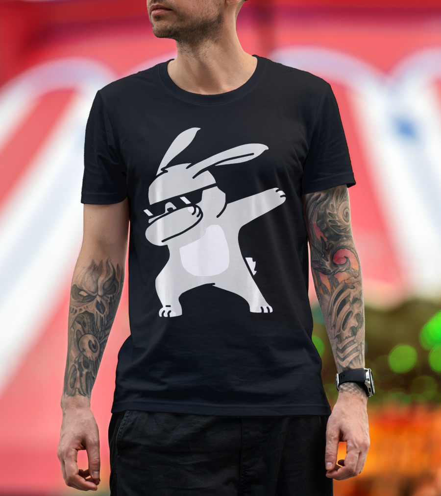 Happy Easter Day Cool Dabbing Rabbit T-Shirt