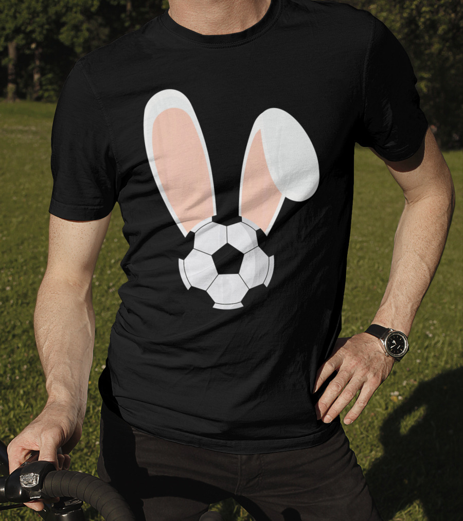 Easter Rabbit Bunny Ears Soccer Ball Combination T-Shirt