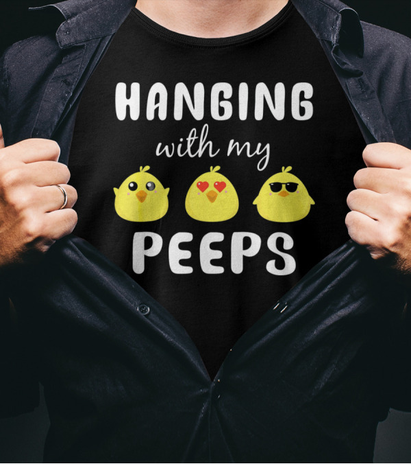 Hanging With My Peeps Cute Chick Trio T-Shirt