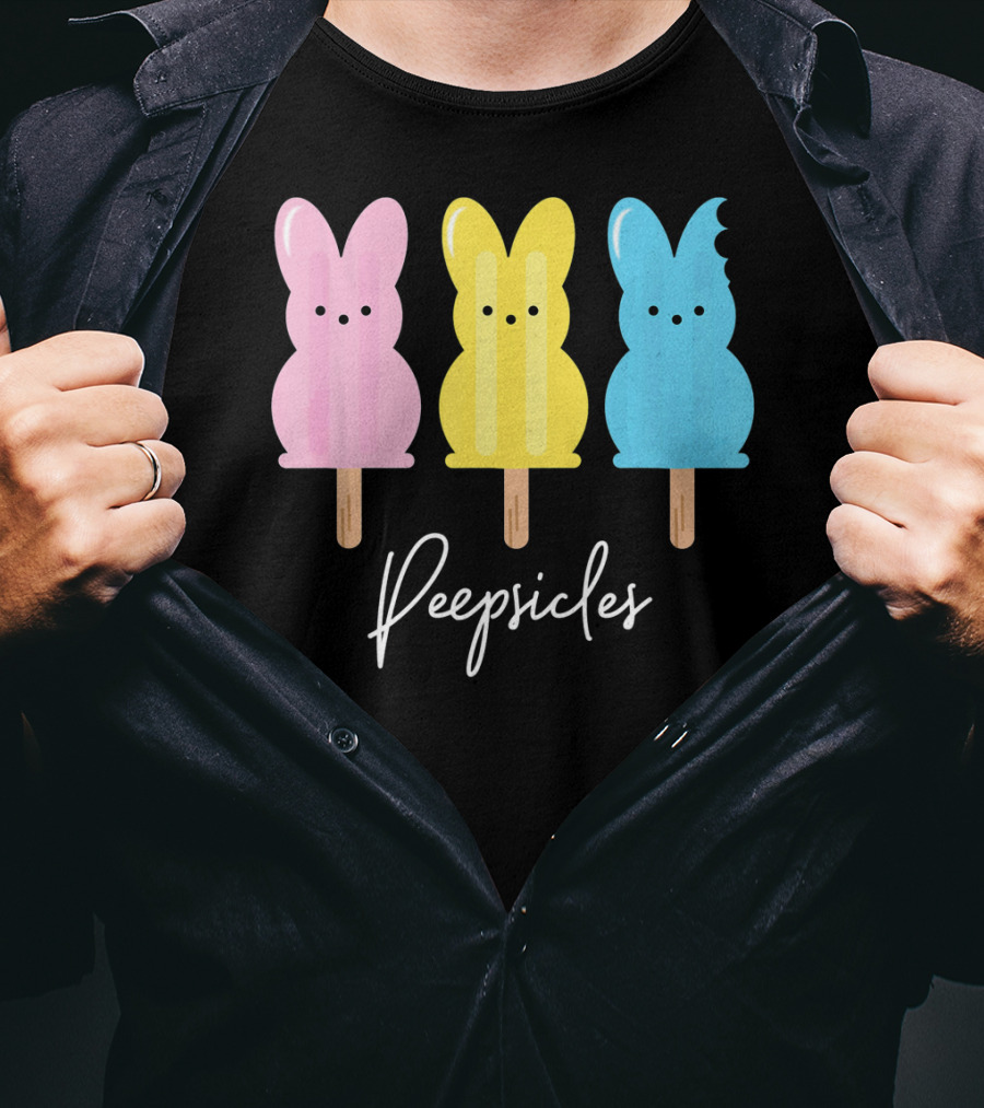 Peepsicles Fun Easter Bunny Cute Peep Popsicle T-Shirt