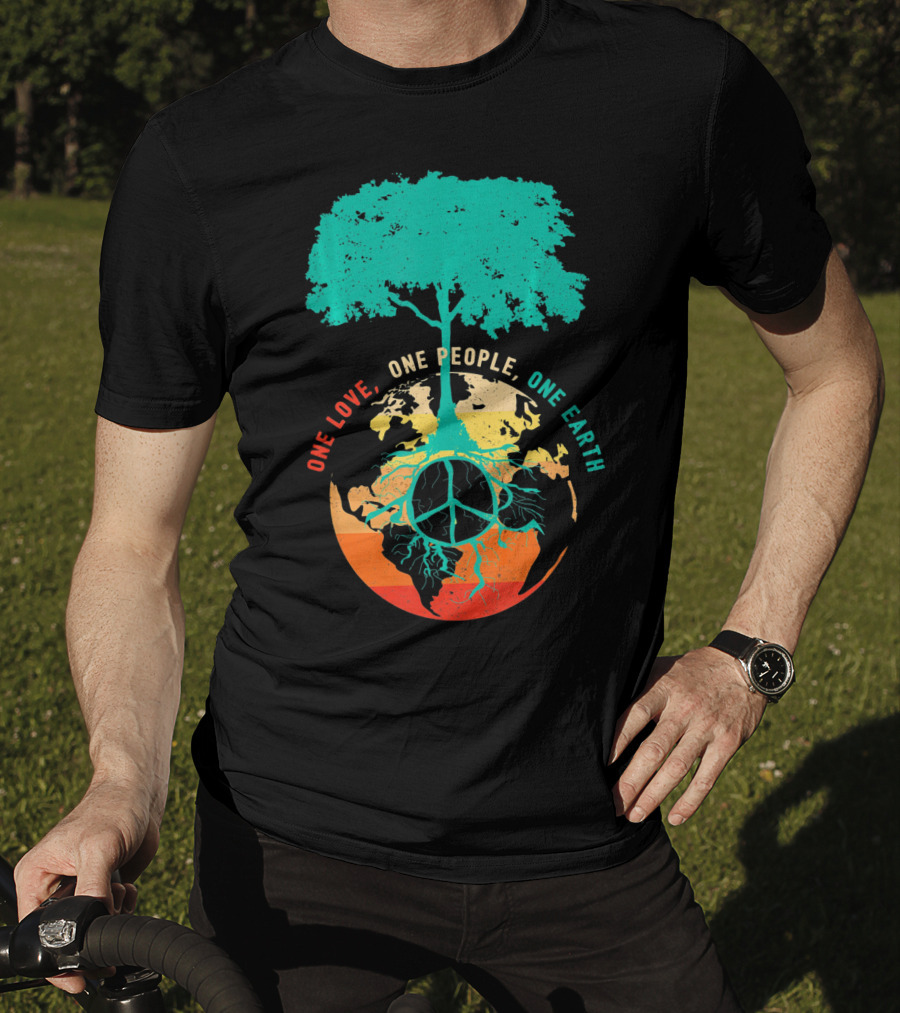 One Love One People One Earth Peace Tree T-Shirt