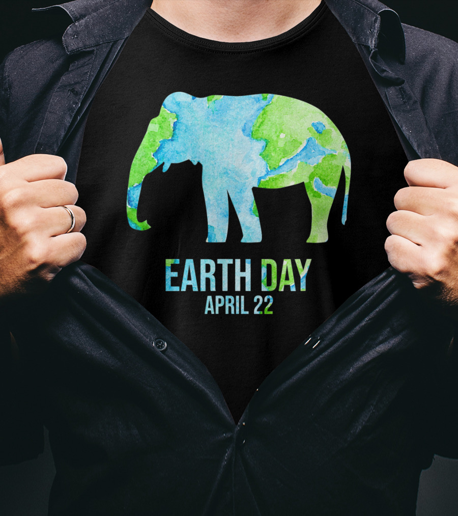 Earth Day April 22 Elephant School Event T-Shirt