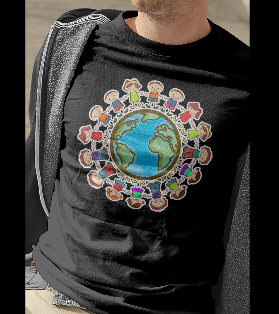 Kids Celebrating Earth Day Around The Globe T-Shirt