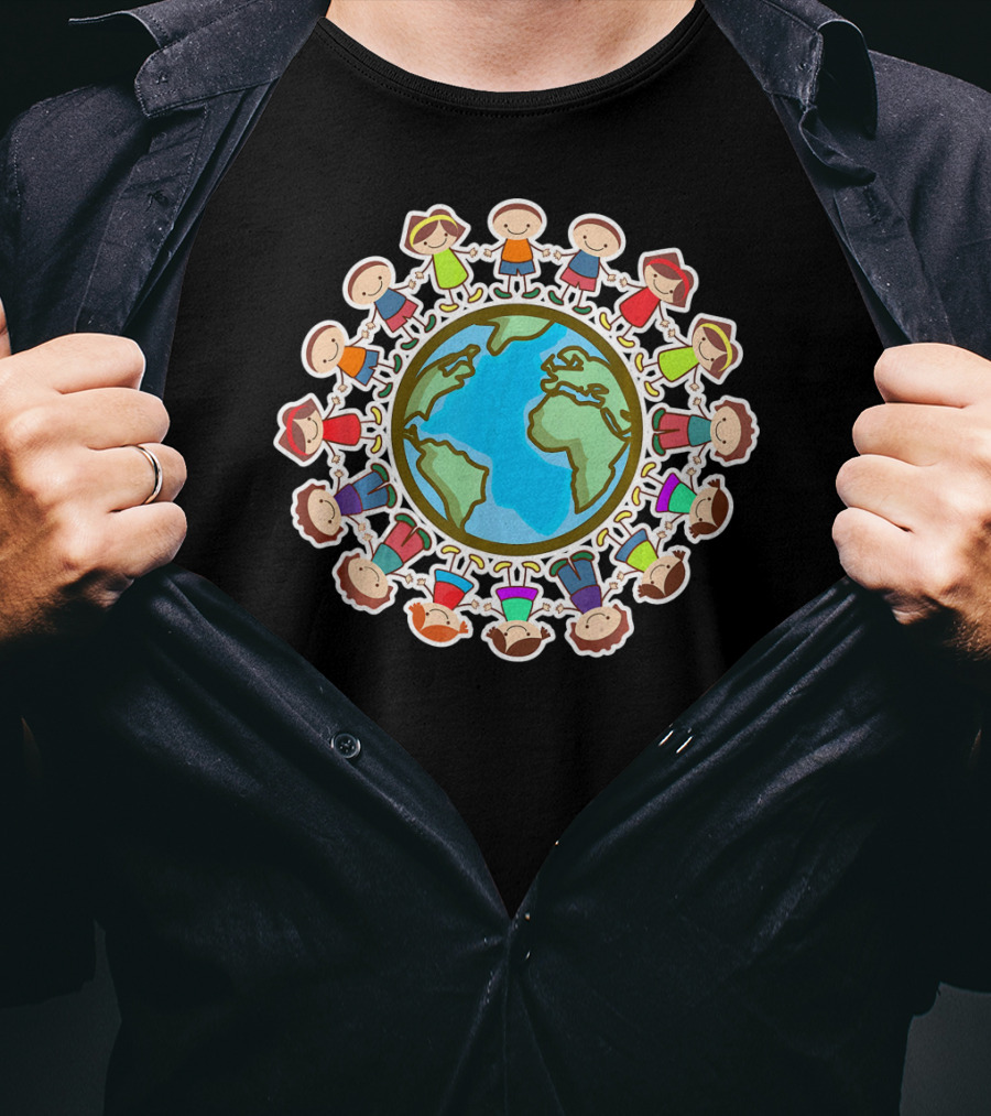 Kids Celebrating Earth Day Around The Globe T-Shirt