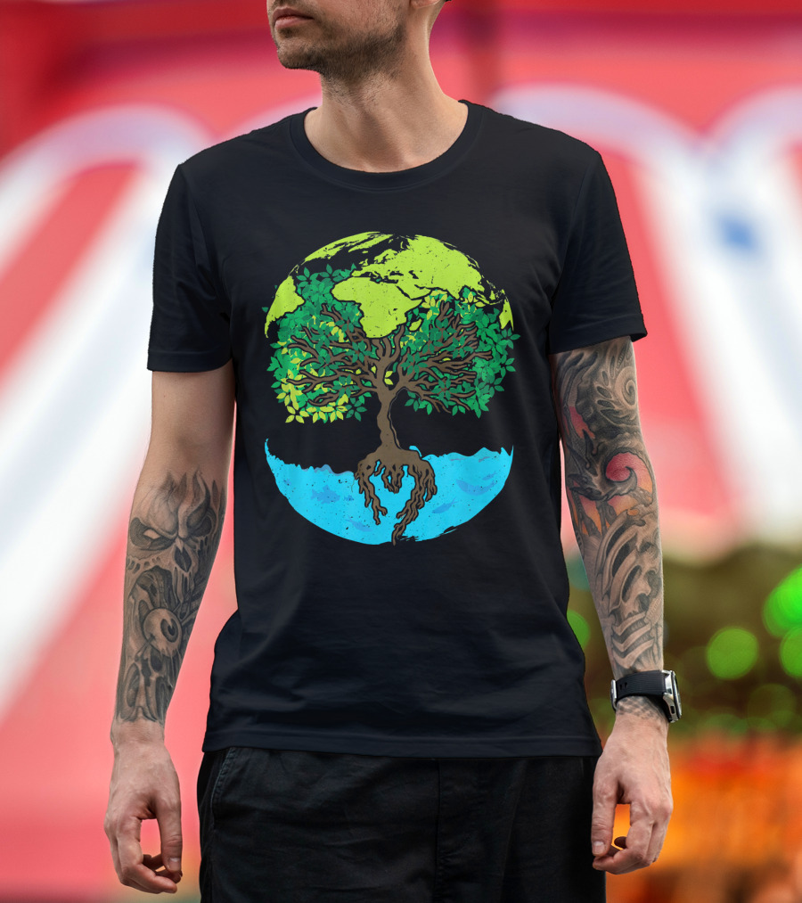 World Environment Earth Day Save The Tree Planet Nature Conservation T-Shirt