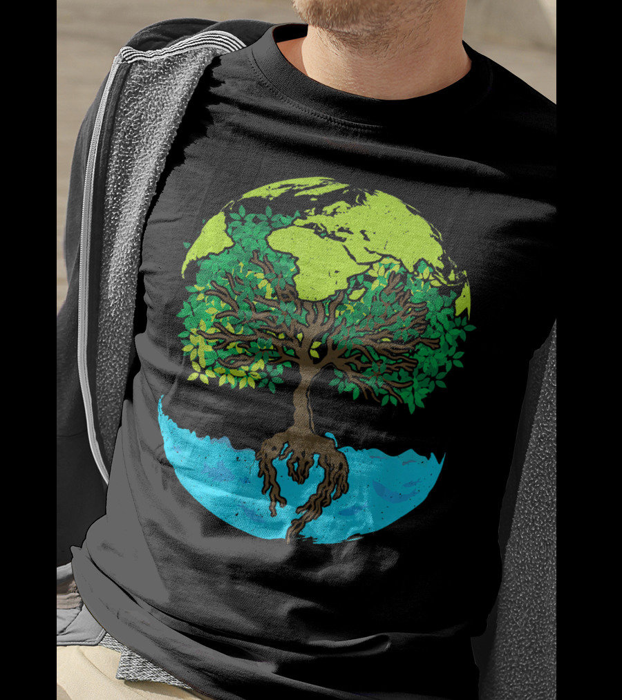 World Environment Earth Day Save The Tree Planet Nature Conservation T-Shirt