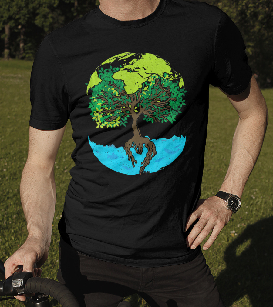 World Environment Earth Day Save The Tree Planet Nature Conservation T-Shirt