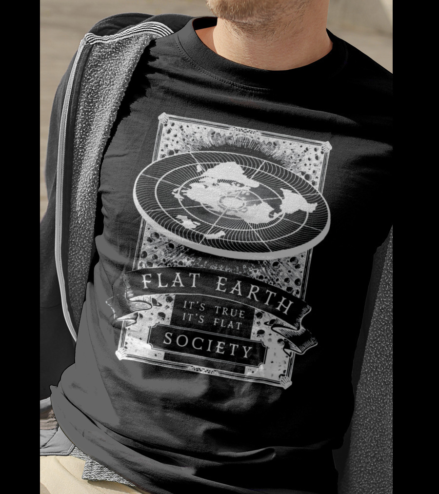 Vintage Flat Earth Society It's True It's Flat T-Shirt