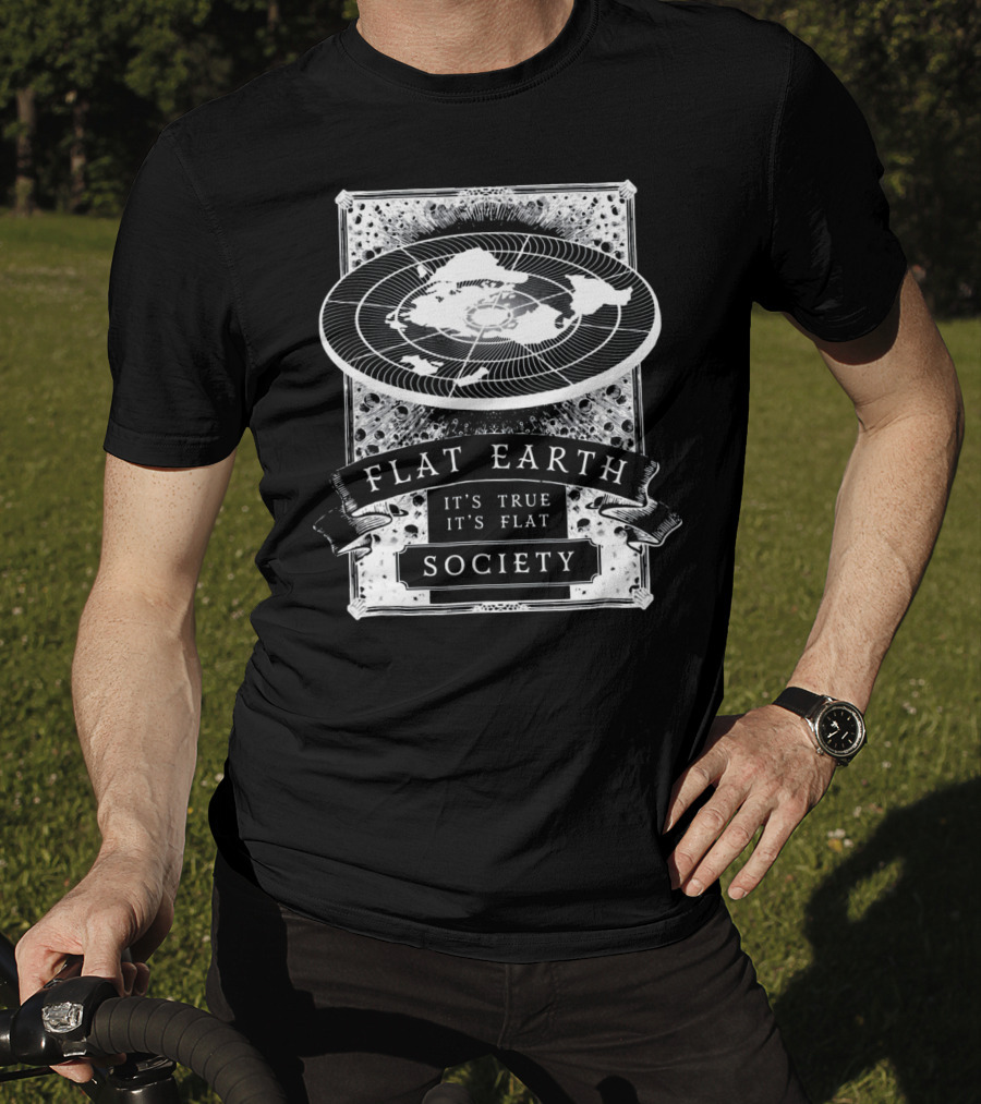 Vintage Flat Earth Society It's True It's Flat T-Shirt