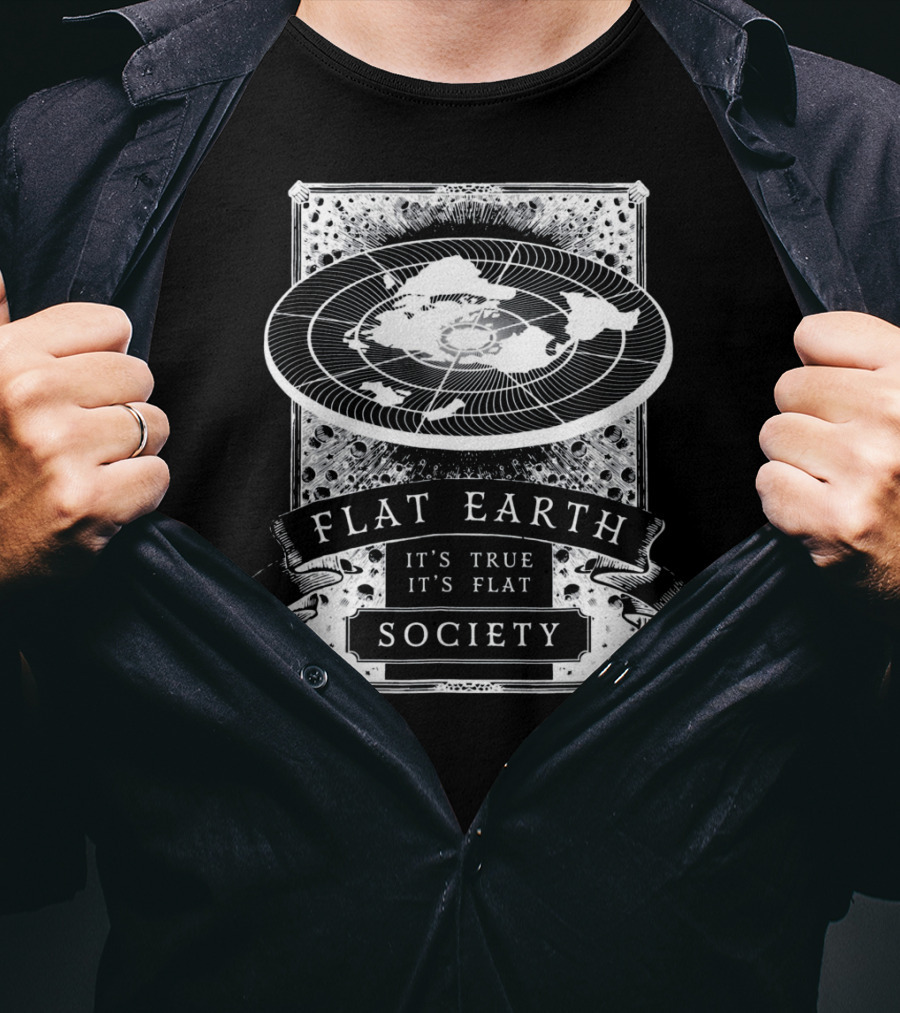 Vintage Flat Earth Society It's True It's Flat T-Shirt