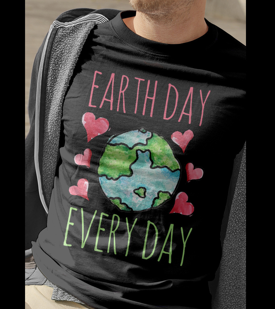 Earth Day Every Day Cute Earthy Heart T-Shirt