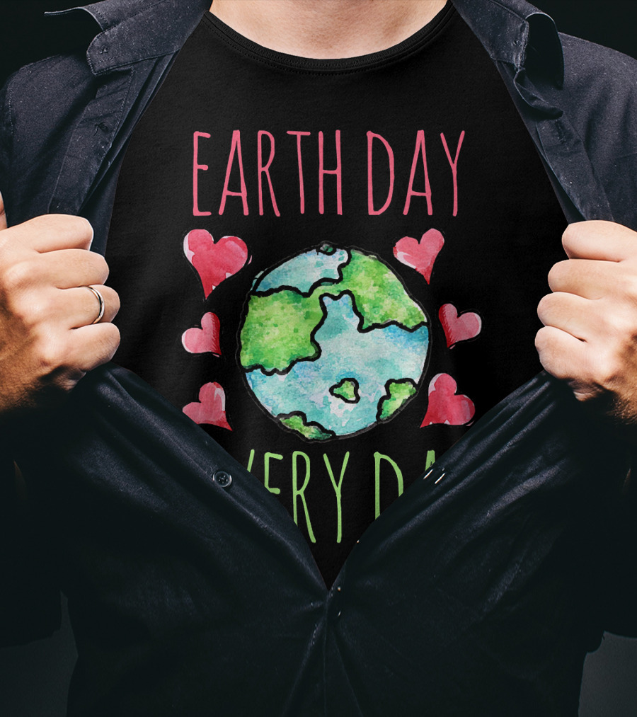 Earth Day Every Day Cute Earthy Heart T-Shirt