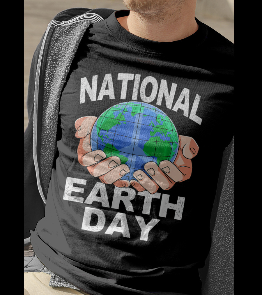 National Earth Day Nature Hands Holding Globe April T-Shirt