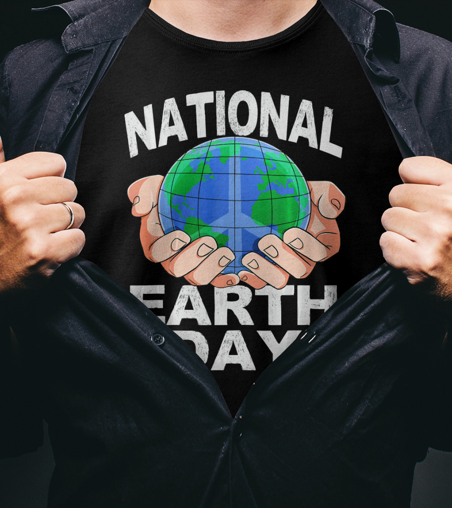 National Earth Day Nature Hands Holding Globe April T-Shirt