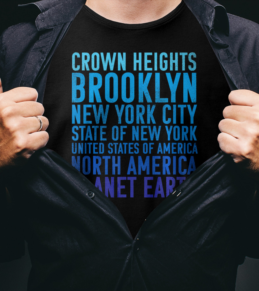 Crown Heights Brooklyn New York City State Of New York United States Of America North America Planet Earth T-Shirt