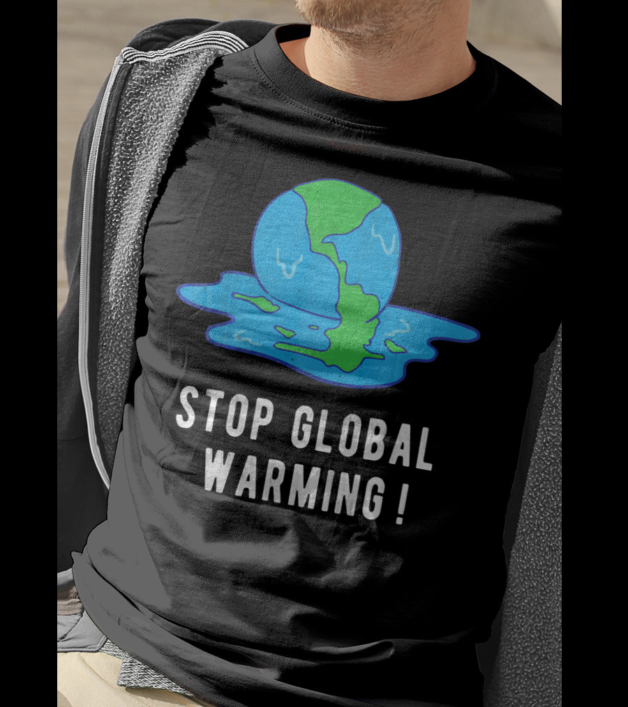 Stop Global Warming Melting Earth T-Shirt