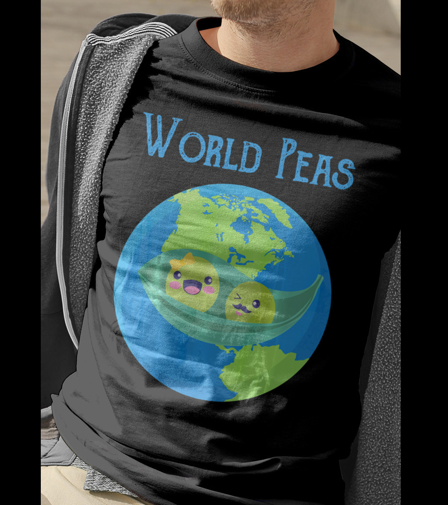 World Peas Funny World Peace Pun Earth Peas T-Shirt