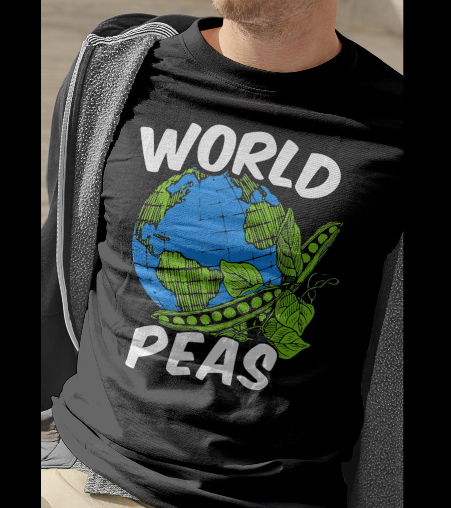 World Peas Pun Funny Peace On Earth T-Shirt
