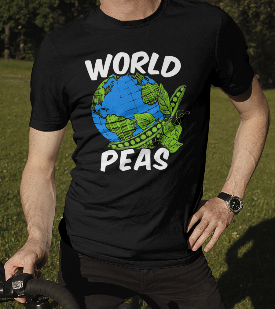 World Peas Pun Funny Peace On Earth T-Shirt