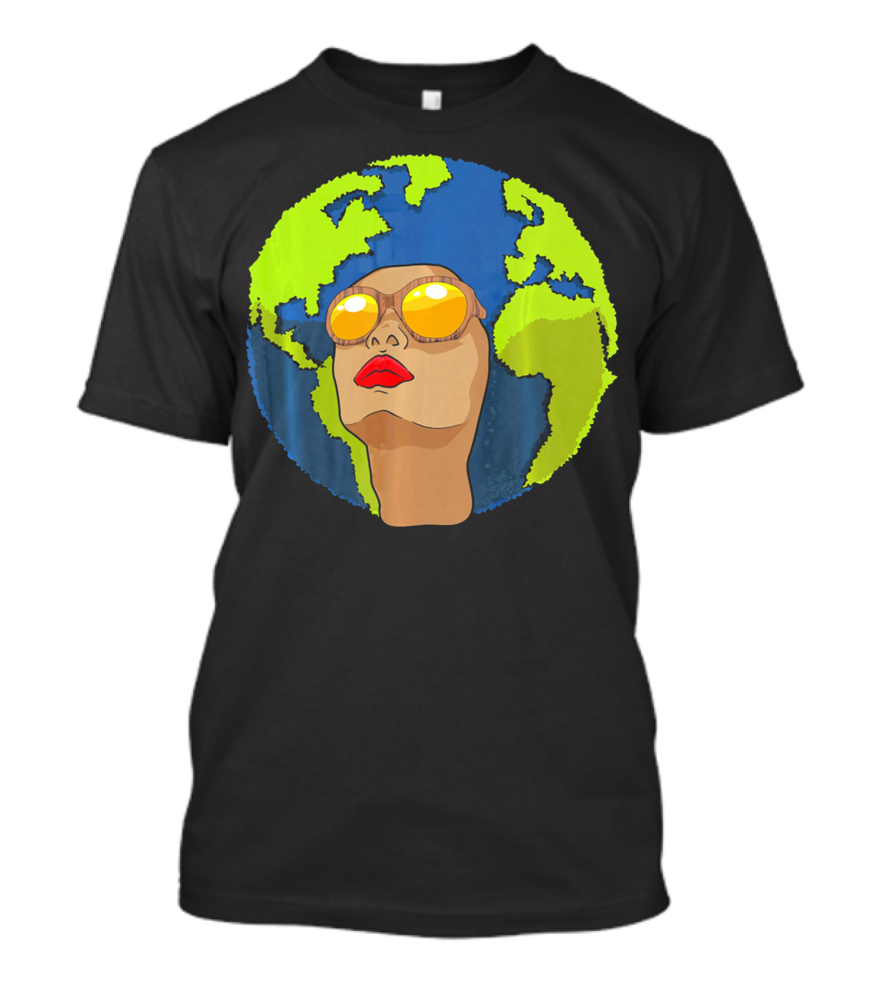 Arbor Mother Earth Day Sunglasses Reflection Globe Face T-Shirt