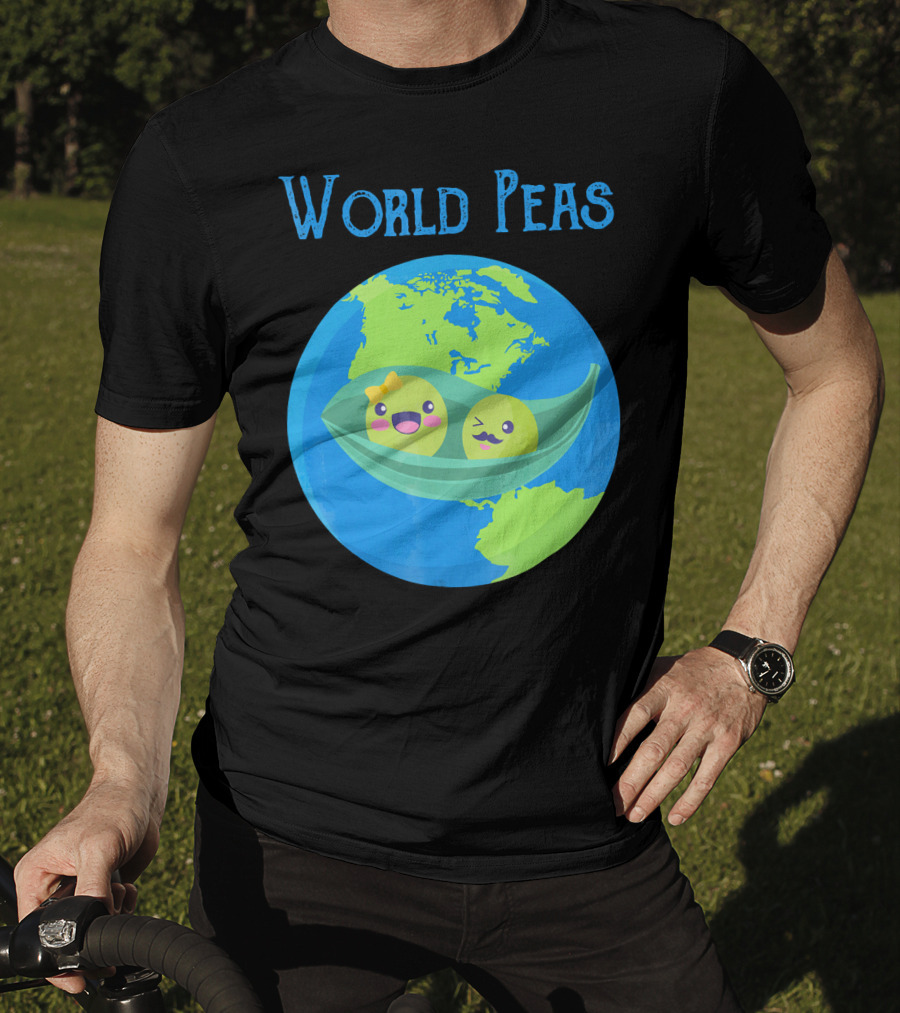 World Peas Give Peas A Chance Earth Peapod T-Shirt