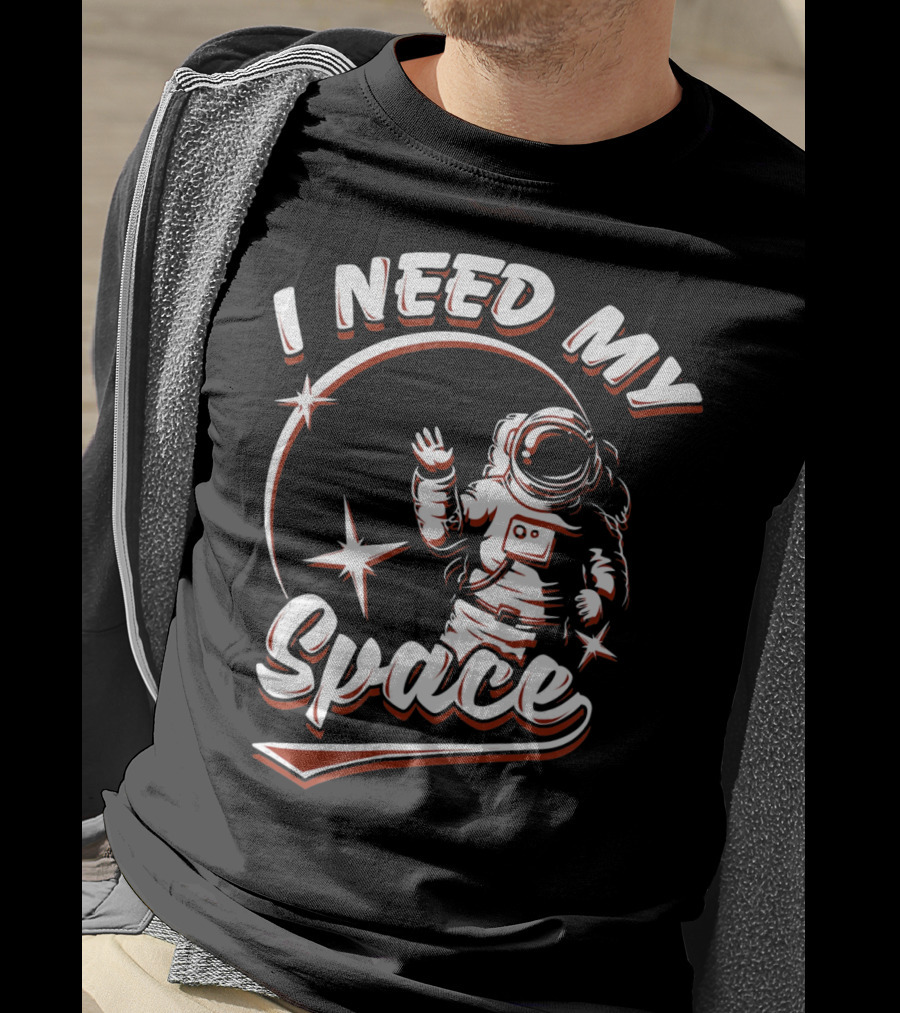 Astronaut I Need My Space Moon Earth T-Shirt