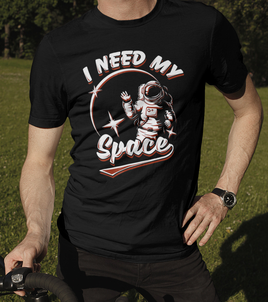 Astronaut I Need My Space Moon Earth T-Shirt
