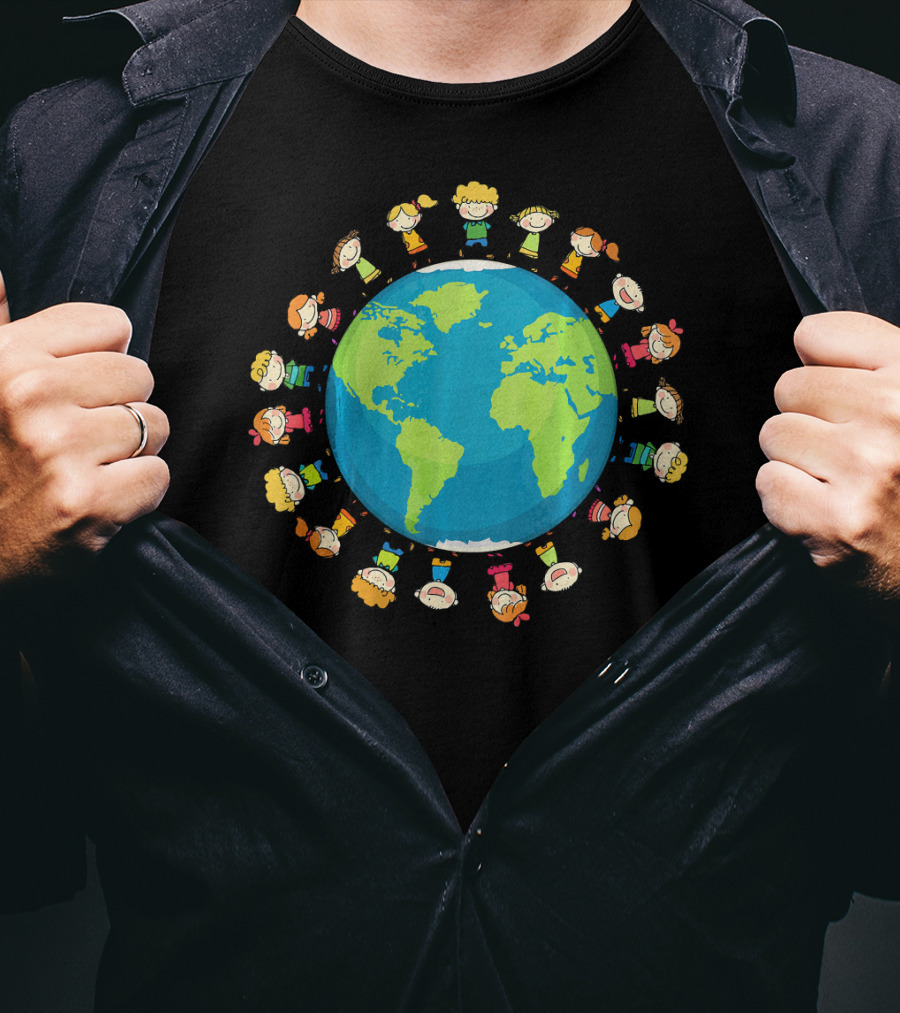 Kids Around The World Global Unity Climate Awareness T-Shirt
