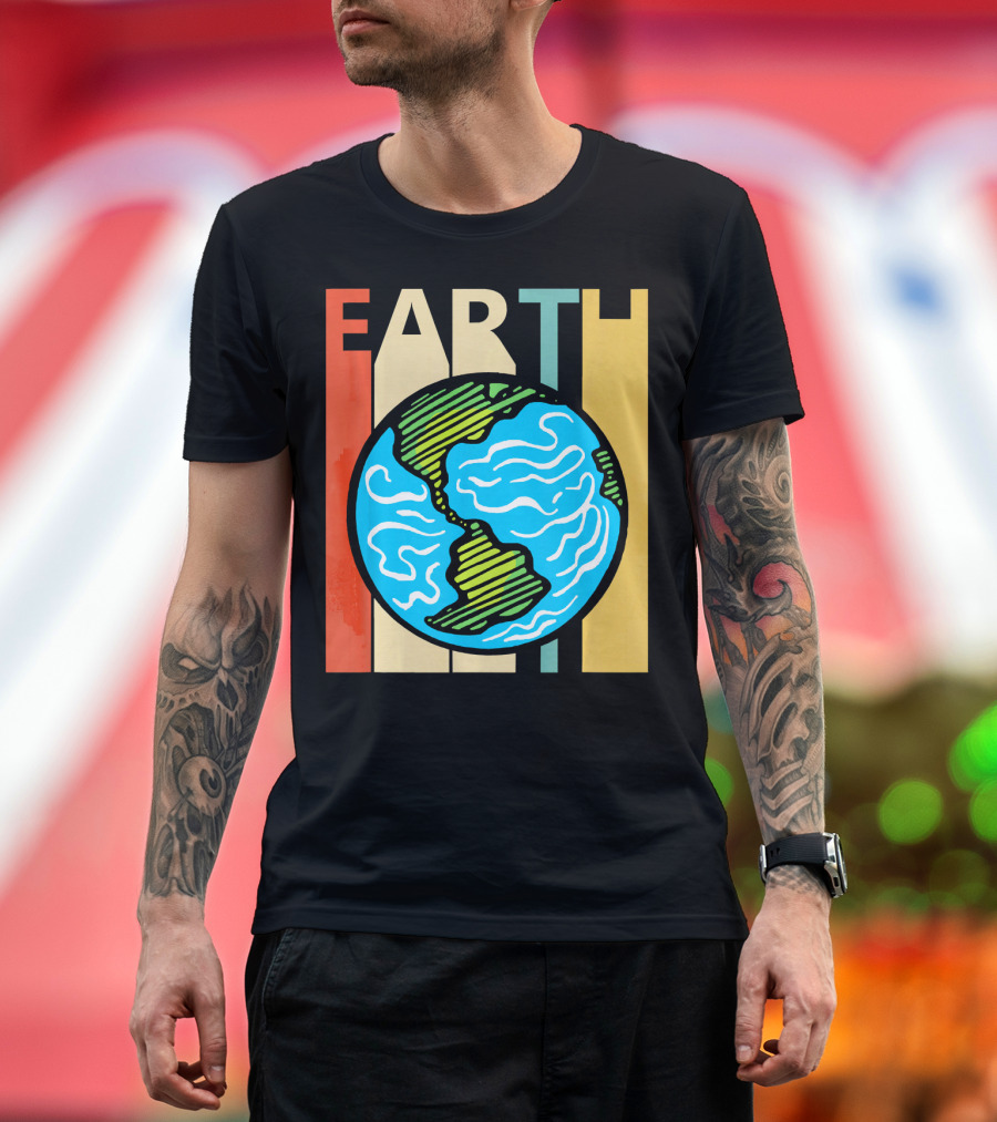 Earth Vintage Retro Planet Earth Astronomy T-Shirt