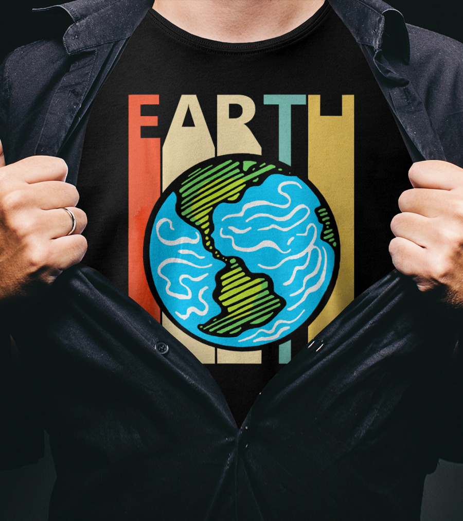 Earth Vintage Retro Planet Earth Astronomy T-Shirt