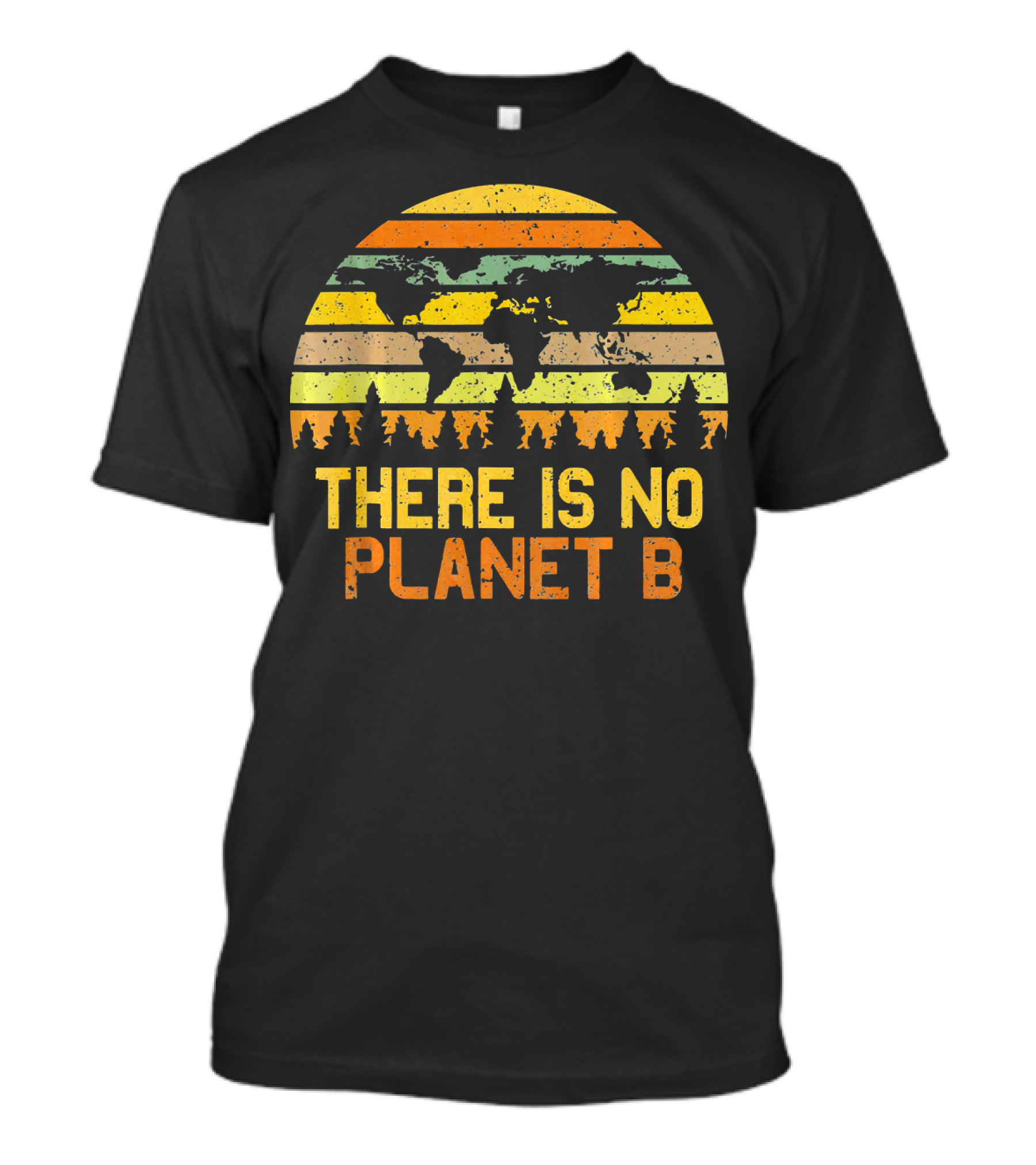 Earth Day Vintage There Is No Planet B Retro Map T-Shirt