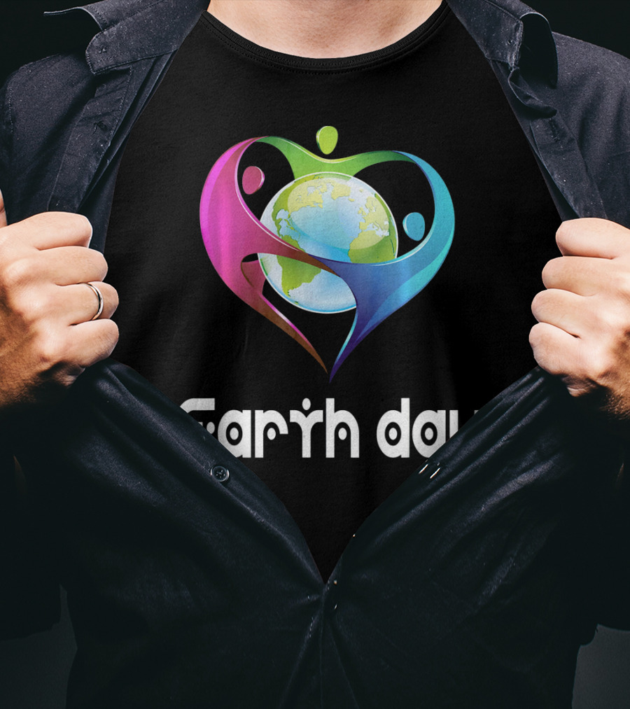 Earth Day Heart Globe Unity T-Shirt