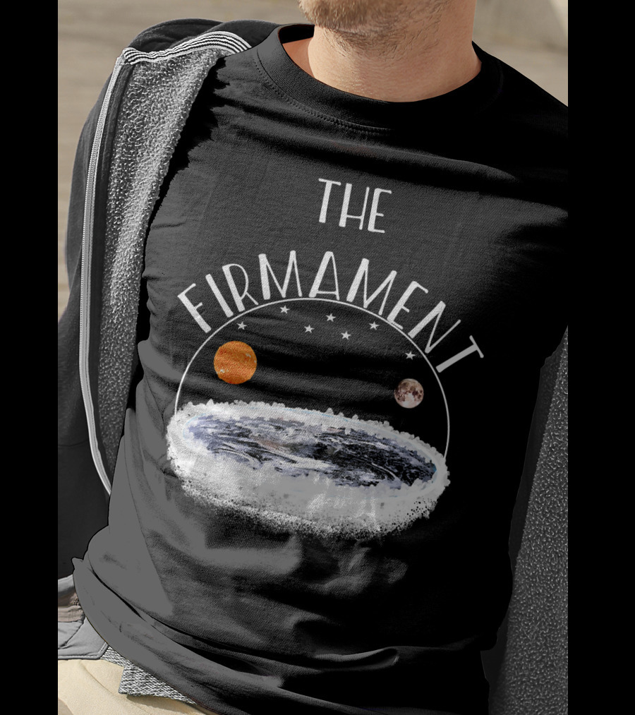 The Firmament Dome Flat Earth Society Sun Moon Stars T-Shirt