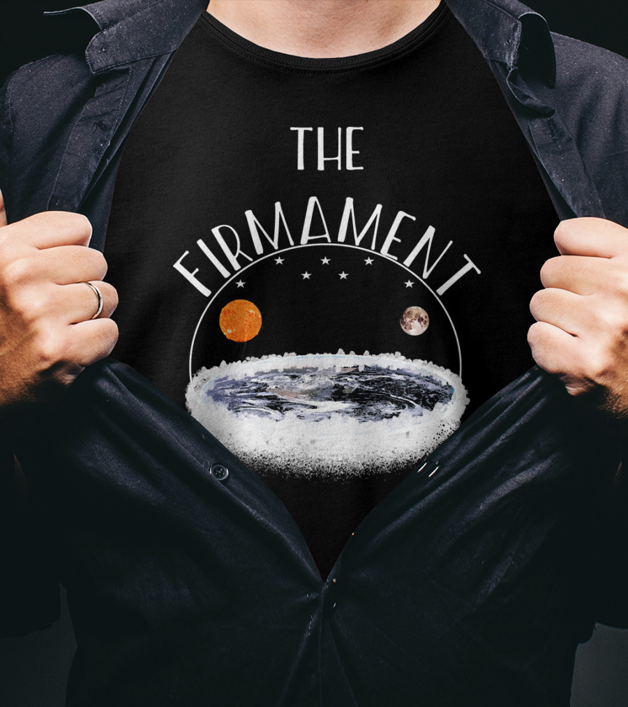 The Firmament Dome Flat Earth Society Sun Moon Stars T-Shirt