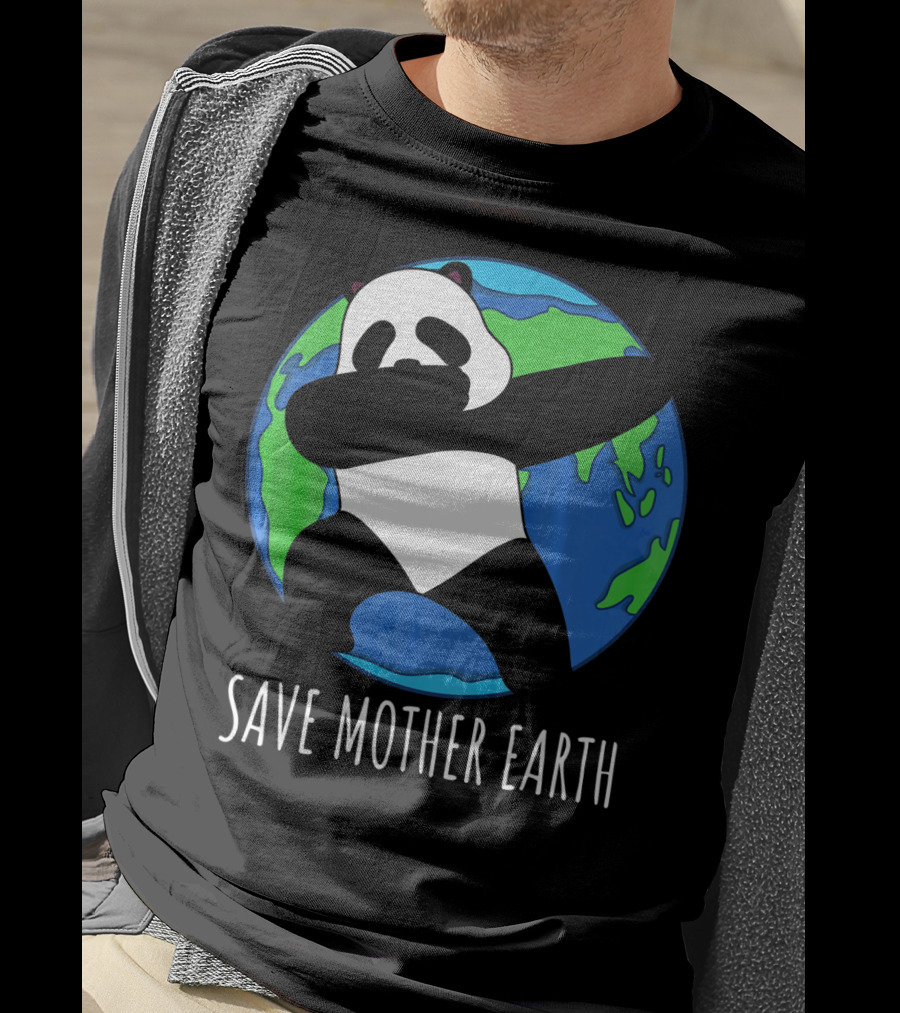 Earth Day Panda Dabbing Save Mother Earth T-Shirt