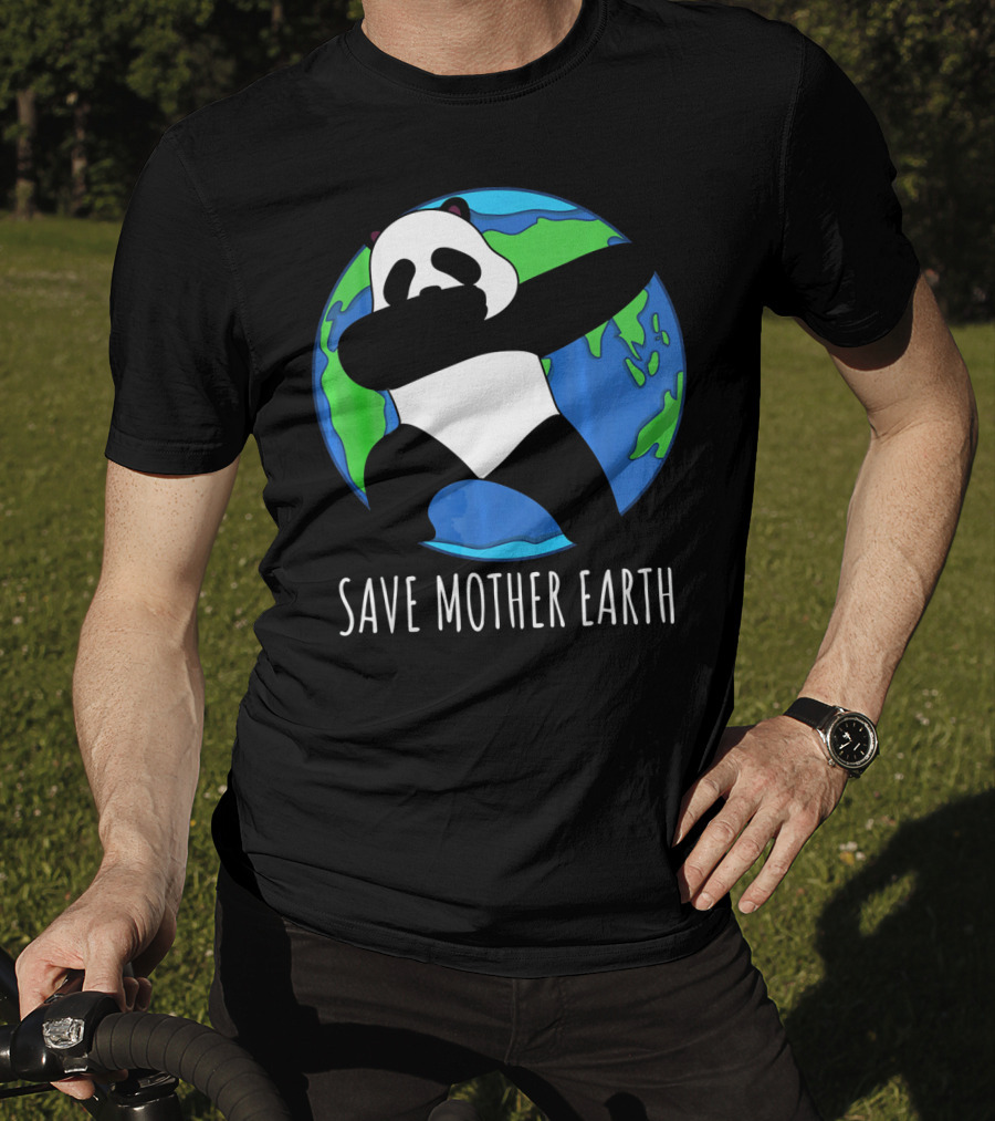 Earth Day Panda Dabbing Save Mother Earth T-Shirt