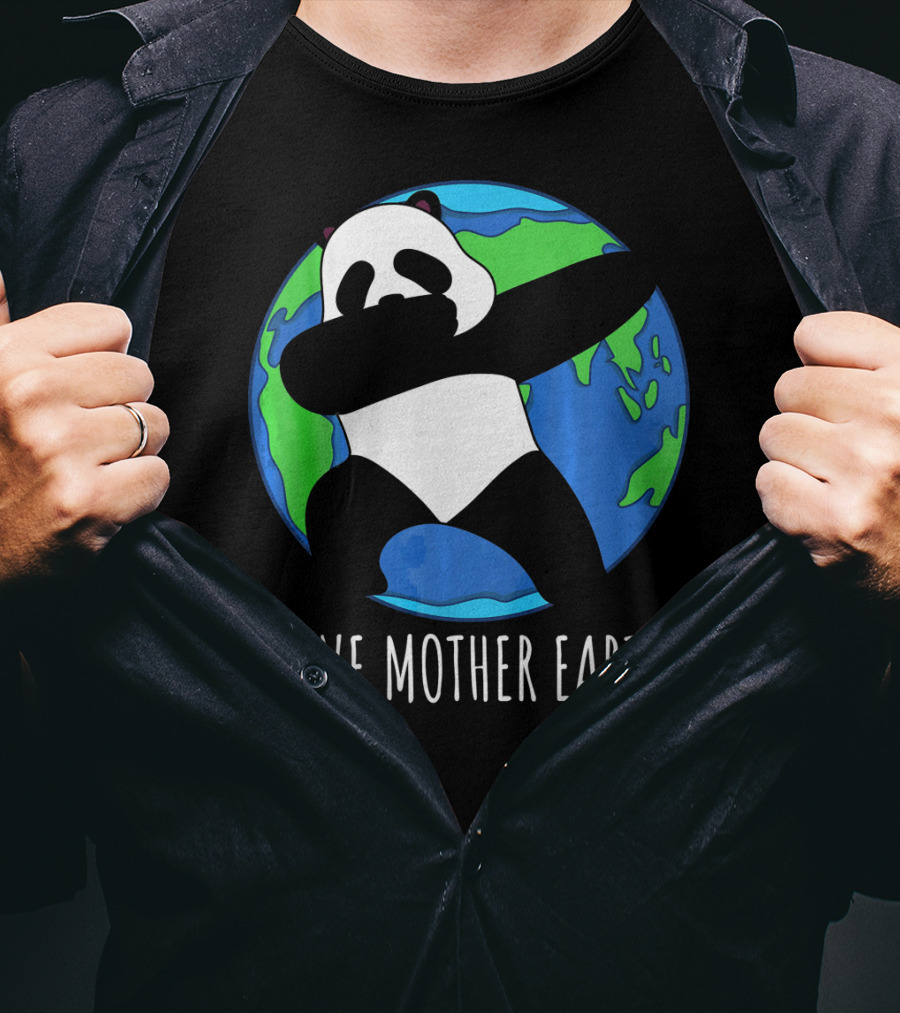 Earth Day Panda Dabbing Save Mother Earth T-Shirt