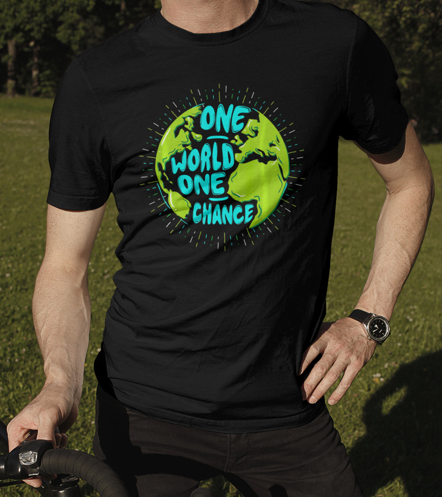 One World One Chance Planet Earth Climate Protection T-Shirt