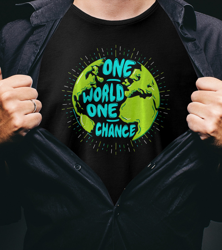 One World One Chance Planet Earth Climate Protection T-Shirt