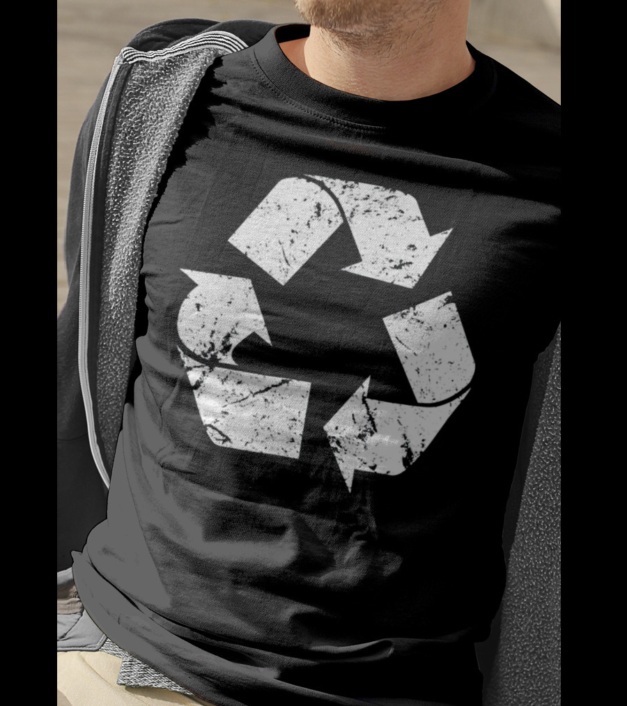 Earth Day Vintage White Recycle T-Shirt