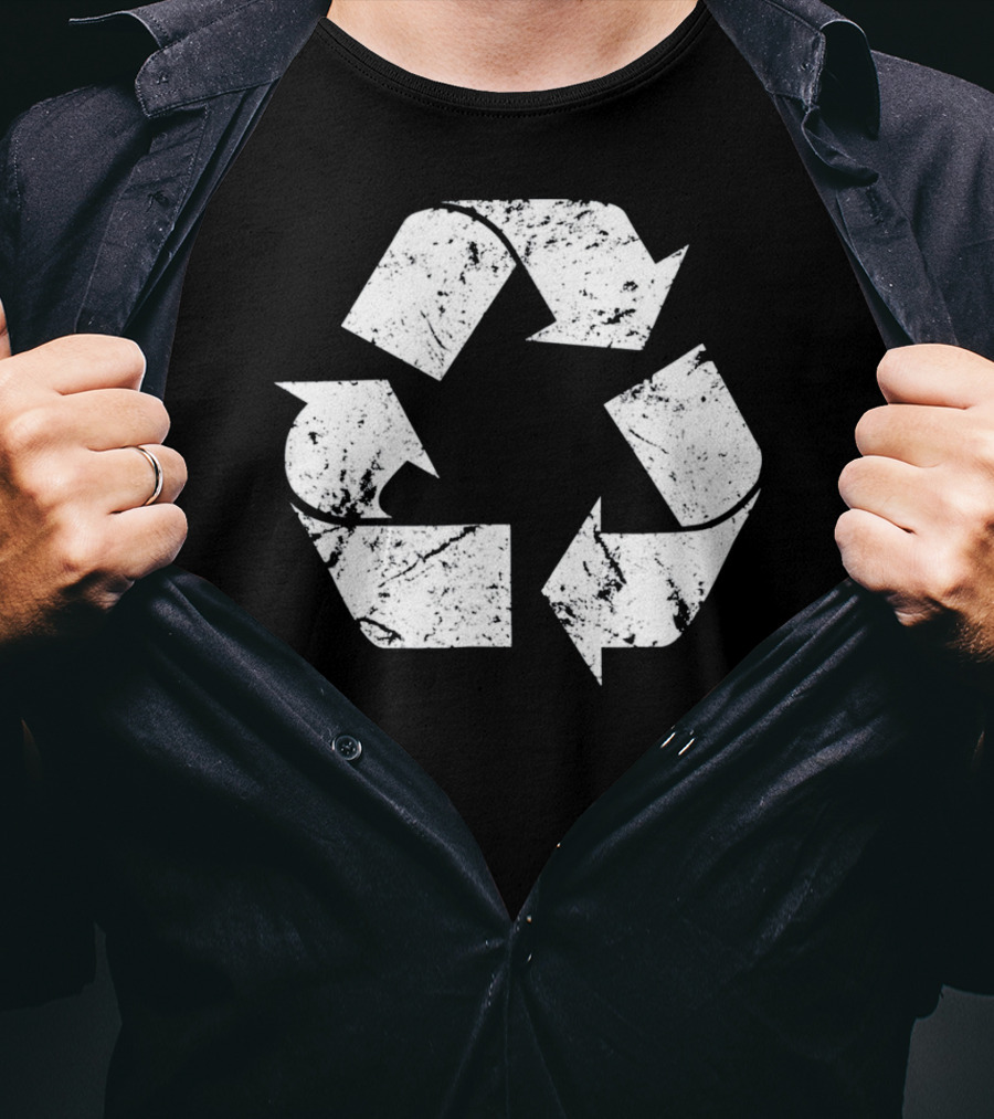 Earth Day Vintage White Recycle T-Shirt