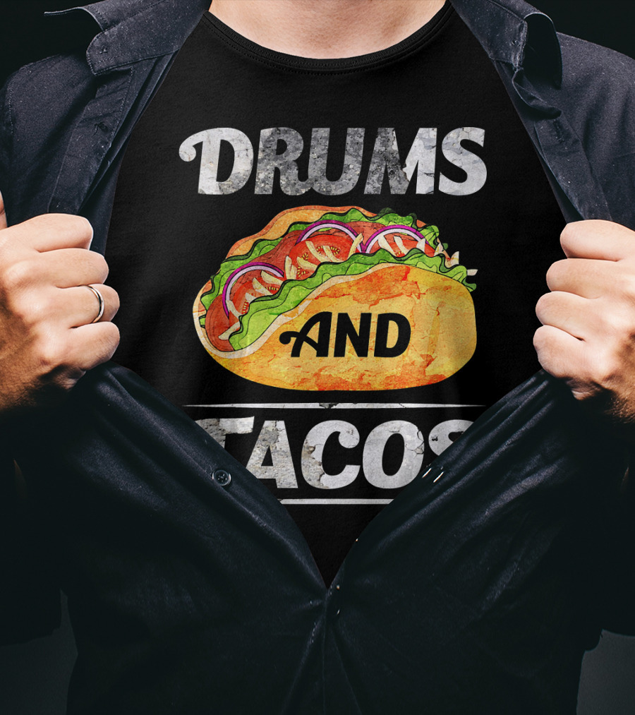 Drums And Tacos Cinco De Mayo Music T-Shirt