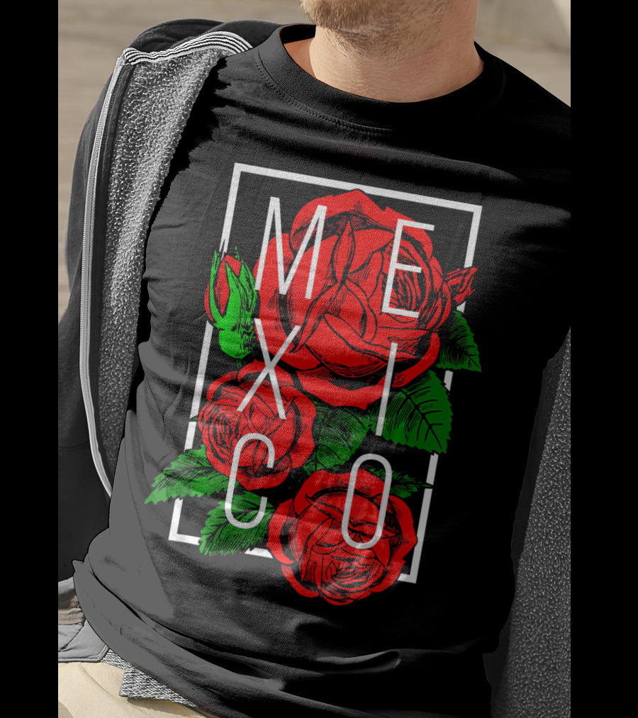 Mexico Rose Flower Cinco De Mayo T-Shirt