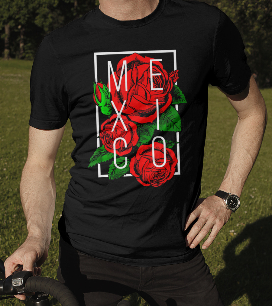 Mexico Rose Flower Cinco De Mayo T-Shirt