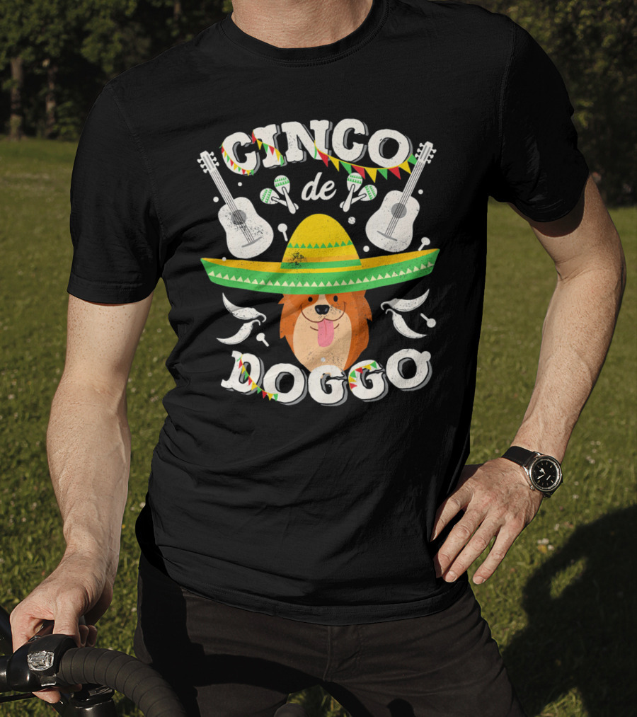 Cinco De Doggo Corgi Sombrero Guitars And Maracas T-Shirt
